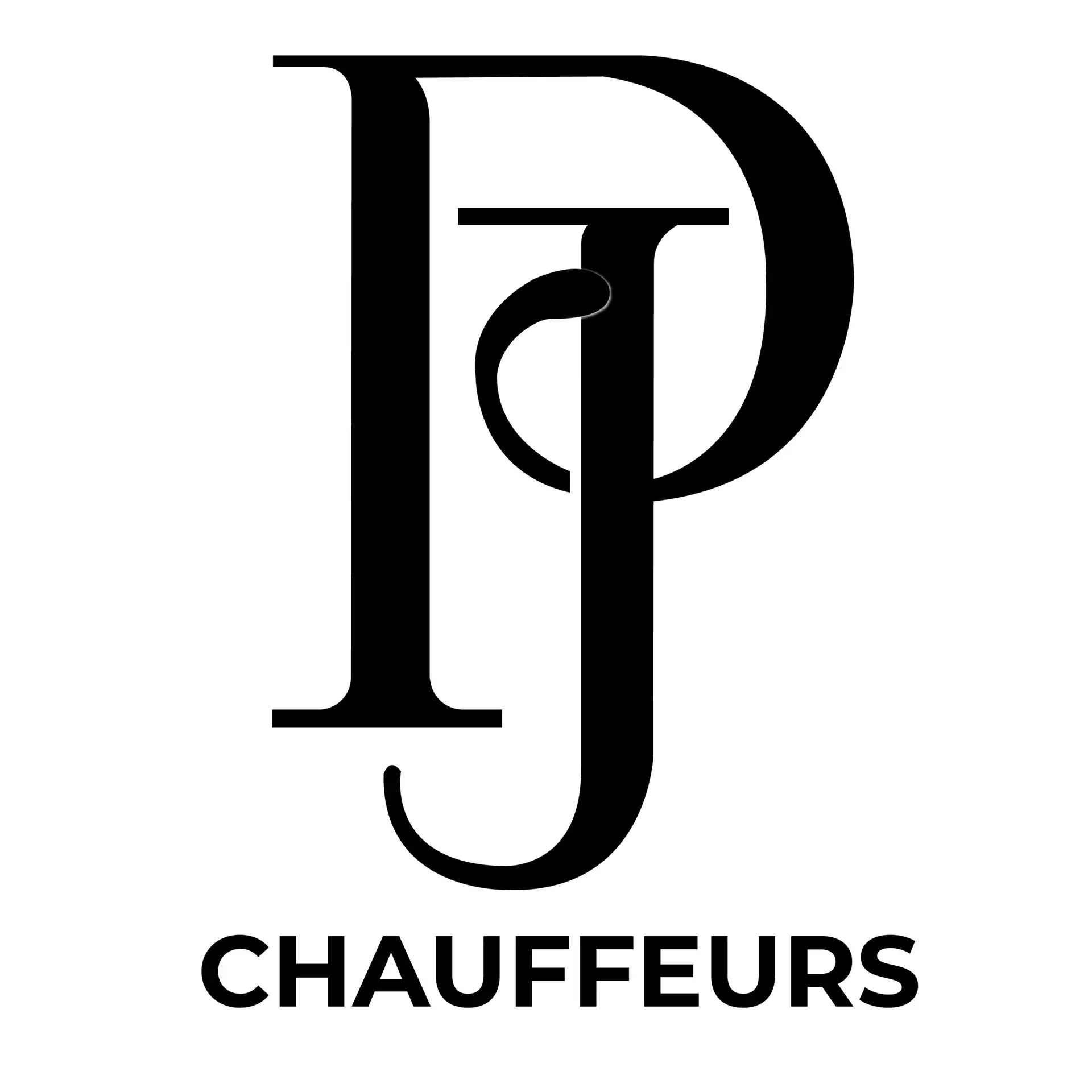 PJ Chauffeurs Logo Black - Luxury Transport Services in Liverpool since 2005
